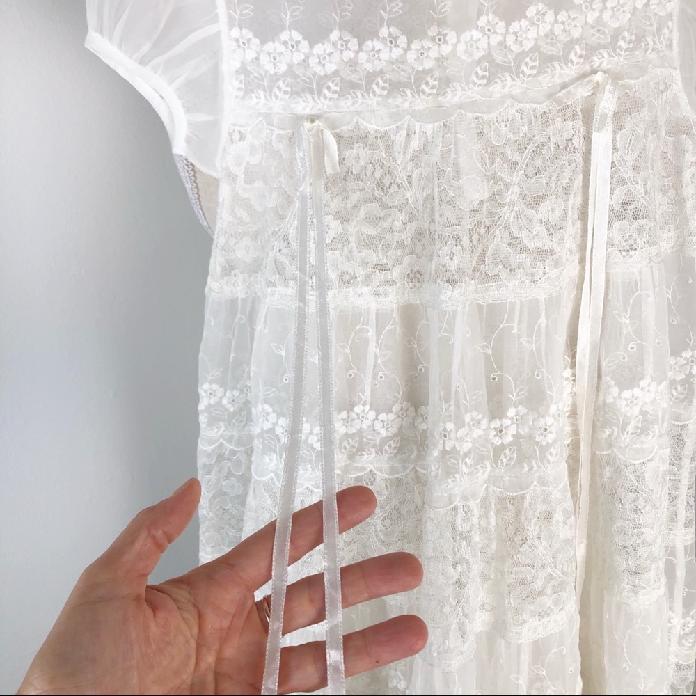 Handmade White Lace Special Occasion Dress - Picture 11 of 11